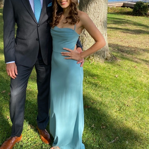 Teal Maxi Windsor Wedding Guest Dress - Picture 5 of 6